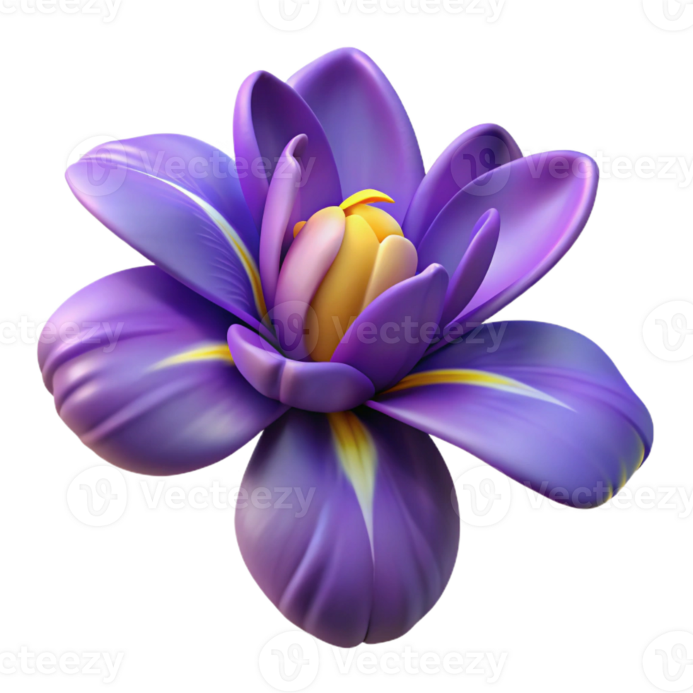 wonderful minimalist Single Bluebell Flower Cutout with Delicate Shape high resolution png