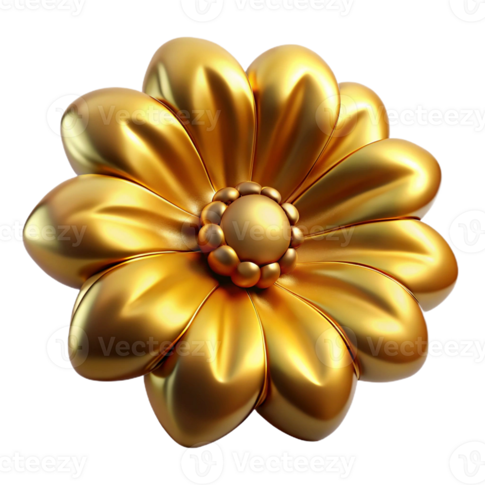 beautiful creative Single Golden Valley Flower Isolated Element Close Up png