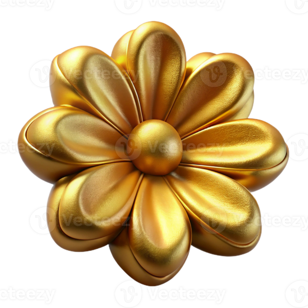 wonderful modern Single Golden Valley Flower Isolated Element Close Up professional png