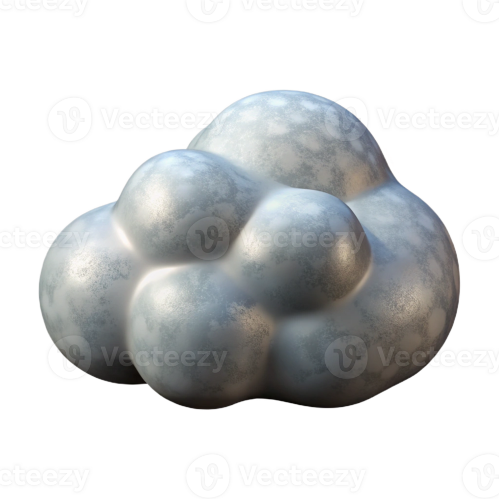 beautiful vintage Single Nimbus Cloud Icon Cutout with Sharp Edges high quality png