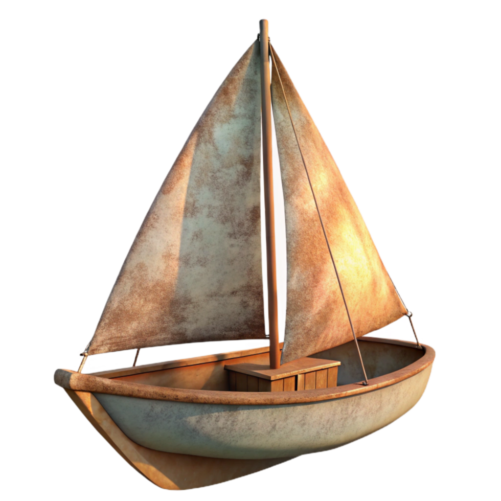 stunning contemporary Single Sailboat at Sunset Isolated Graphic high quality png
