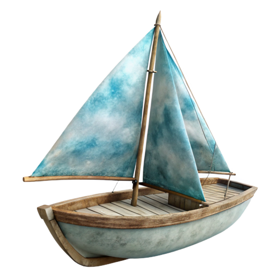 serene abstract Single Sailboat Transparent Background Cloudy Sky high resolution png