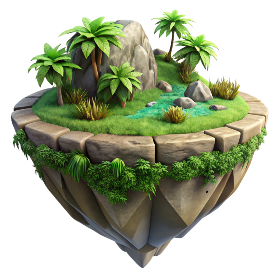 beautiful rustic Skybound Garden Isolated Lush Vegetation Transparent authentic png