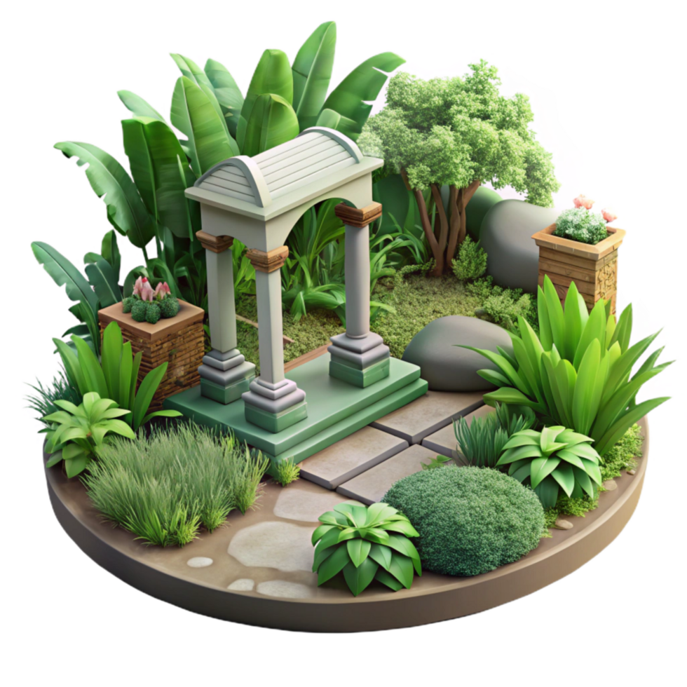 elegant vintage Skybound Garden Isolated Lush Vegetation Transparent genuine png