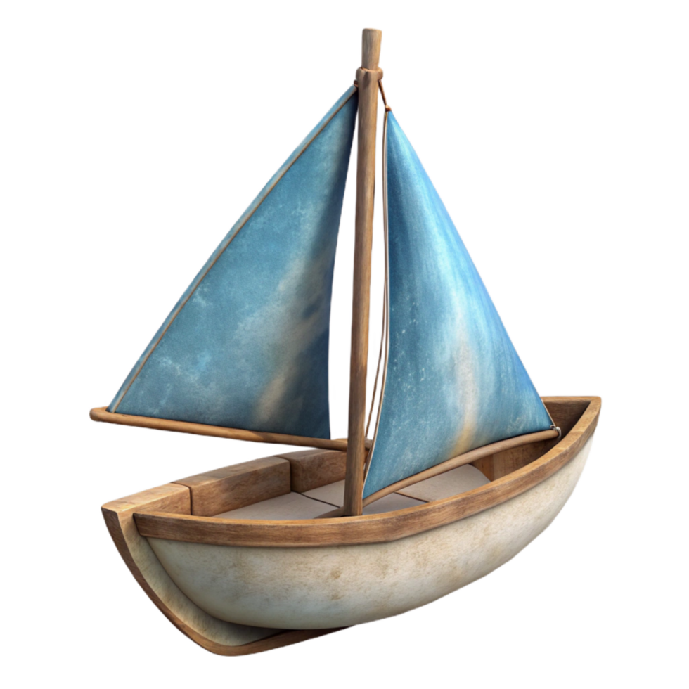 stunning vintage Skybound Sailboat Cutout with Realistic Shadows premium png