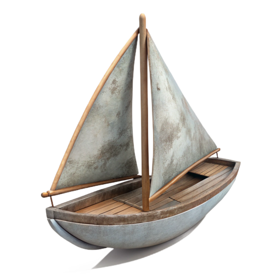 vibrant creative Skybound Sailboat Cutout with Realistic Shadows professional png