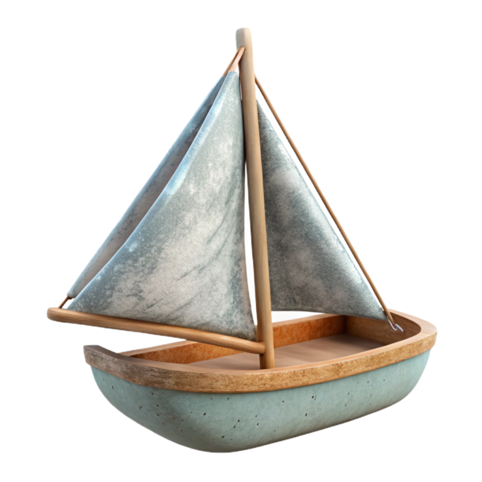 serene abstract Skybound Sailboat Cutout with Realistic Shadows genuine png