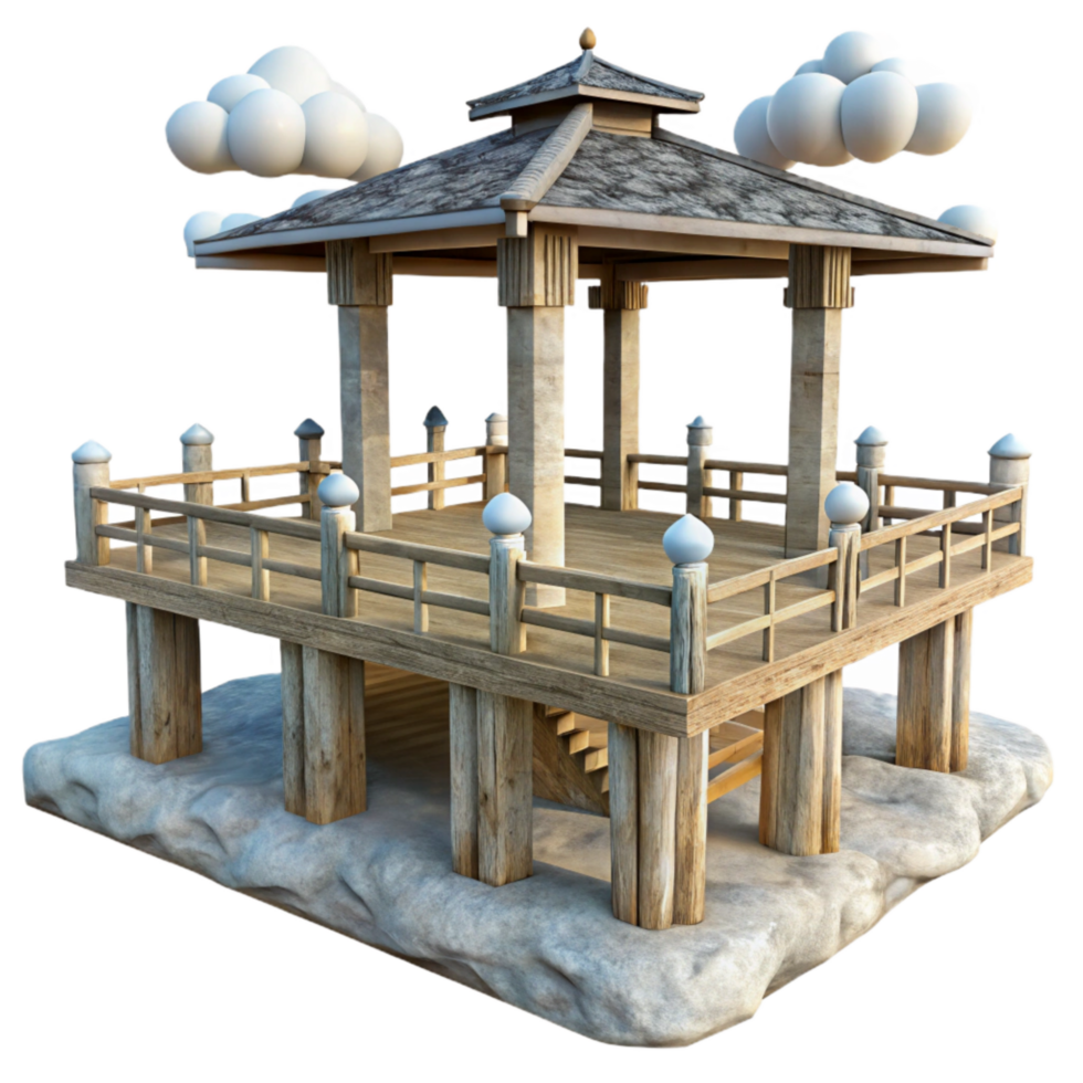 elegant creative Sky Pier Cutout Modern Design Isolated Element high quality png