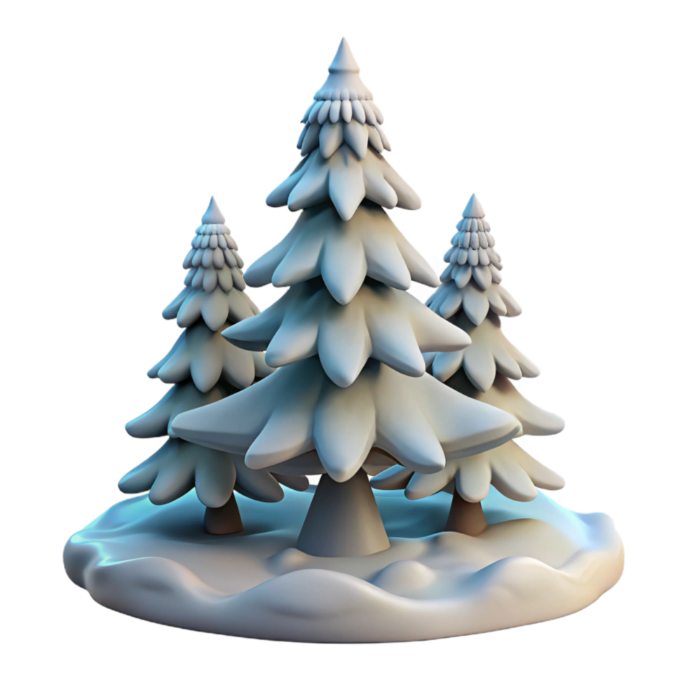 extraordinary modern Snow Covered Pine Trees Cutout Winter Landscape genuine png