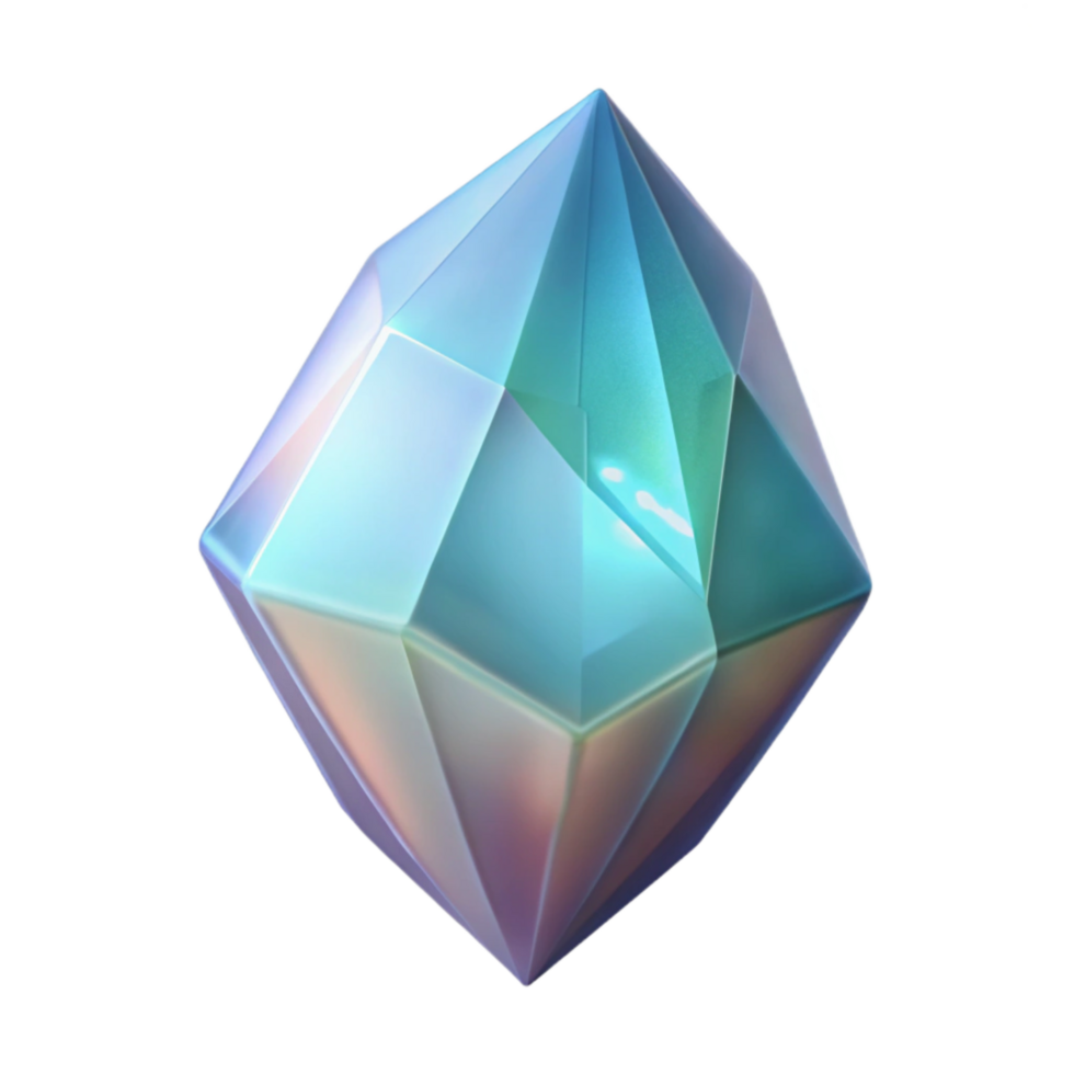 wonderful contemporary Soft Edge Crystal Transparent Background Dreamlike Geometry Isolated original png
