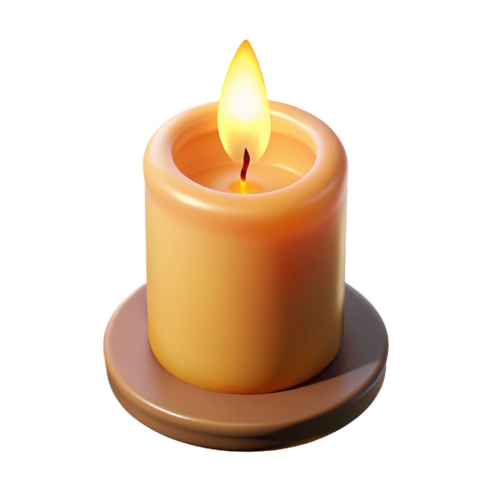 dramatic vintage Soft Flickering Candlelight Cutout Warm Light Isolated premium png
