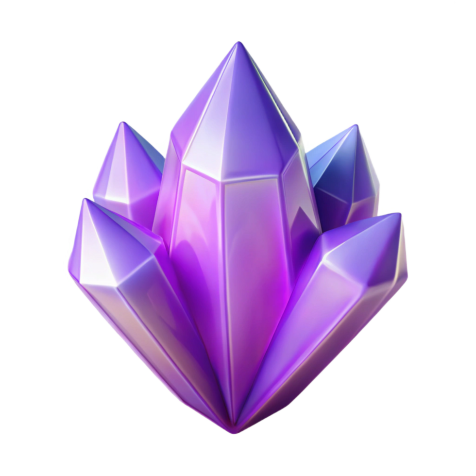magnificent contemporary Soft Focus Crystal Dream Cutout Isolated Geometric Shapes Transparent Background Purple Haze png