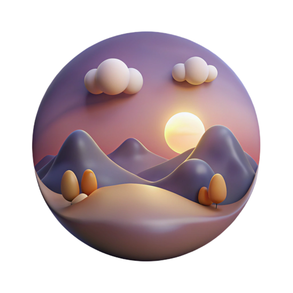 magnificent classic Soft Focus Dusk Landscape Isolated Cutout exclusive png