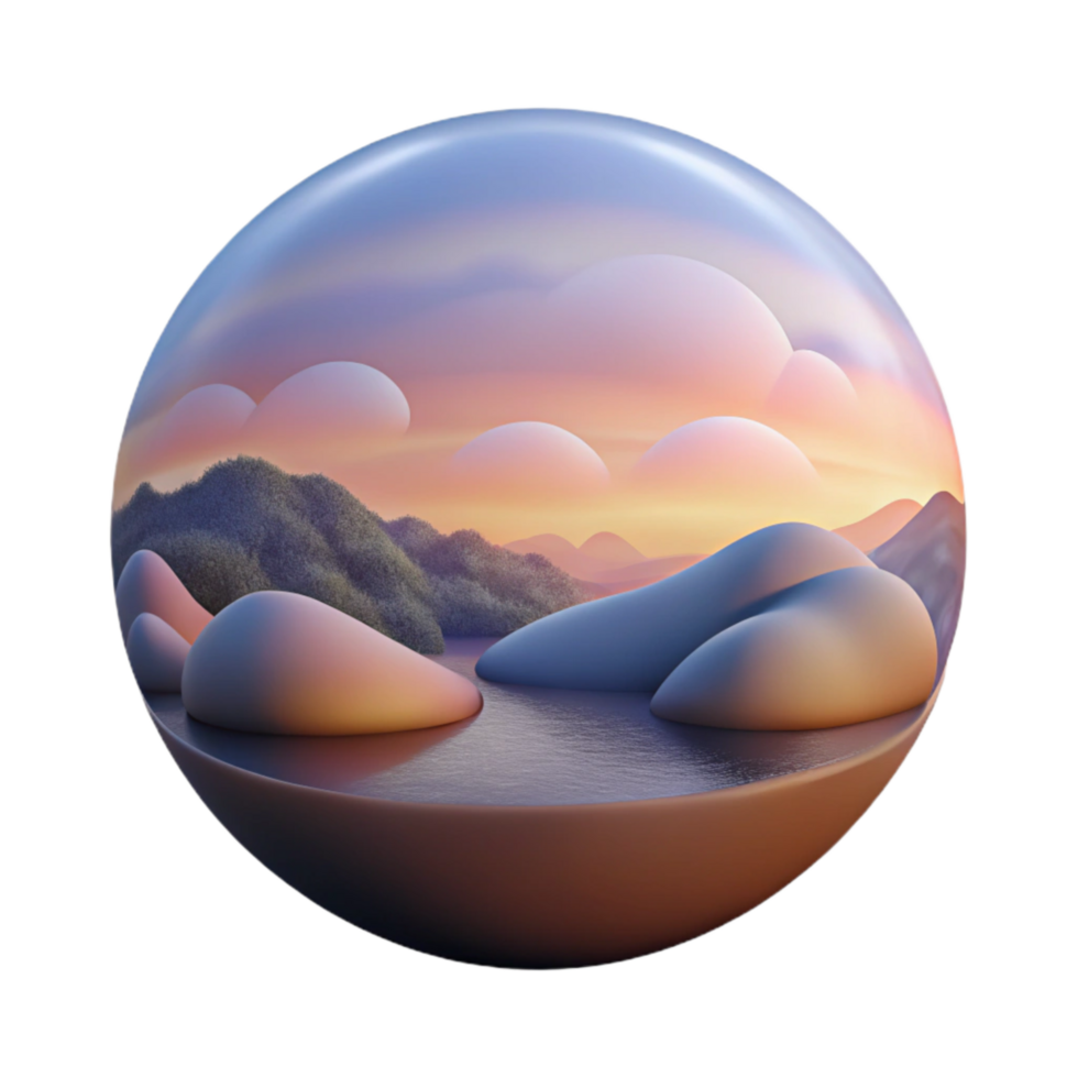impressive artistic Soft Focus Dusk Landscape Isolated Cutout professional png