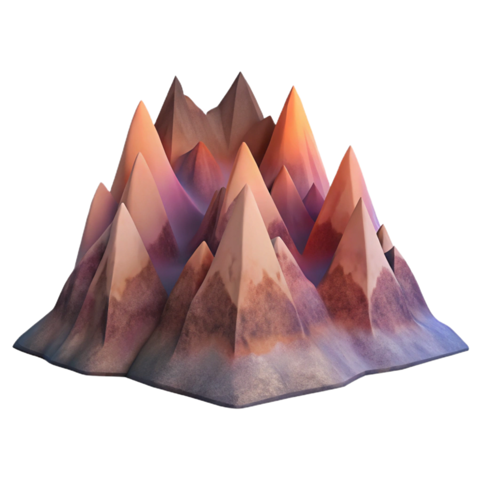 vibrant minimalist Soft Focus Dusk Landscape Isolated Cutout professional png