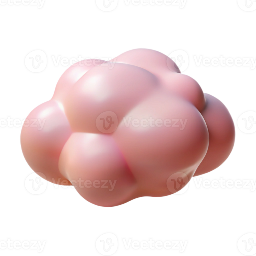 vibrant minimalist Soft Pink Cloud Transparent Background with Dreamy Vibe authentic png