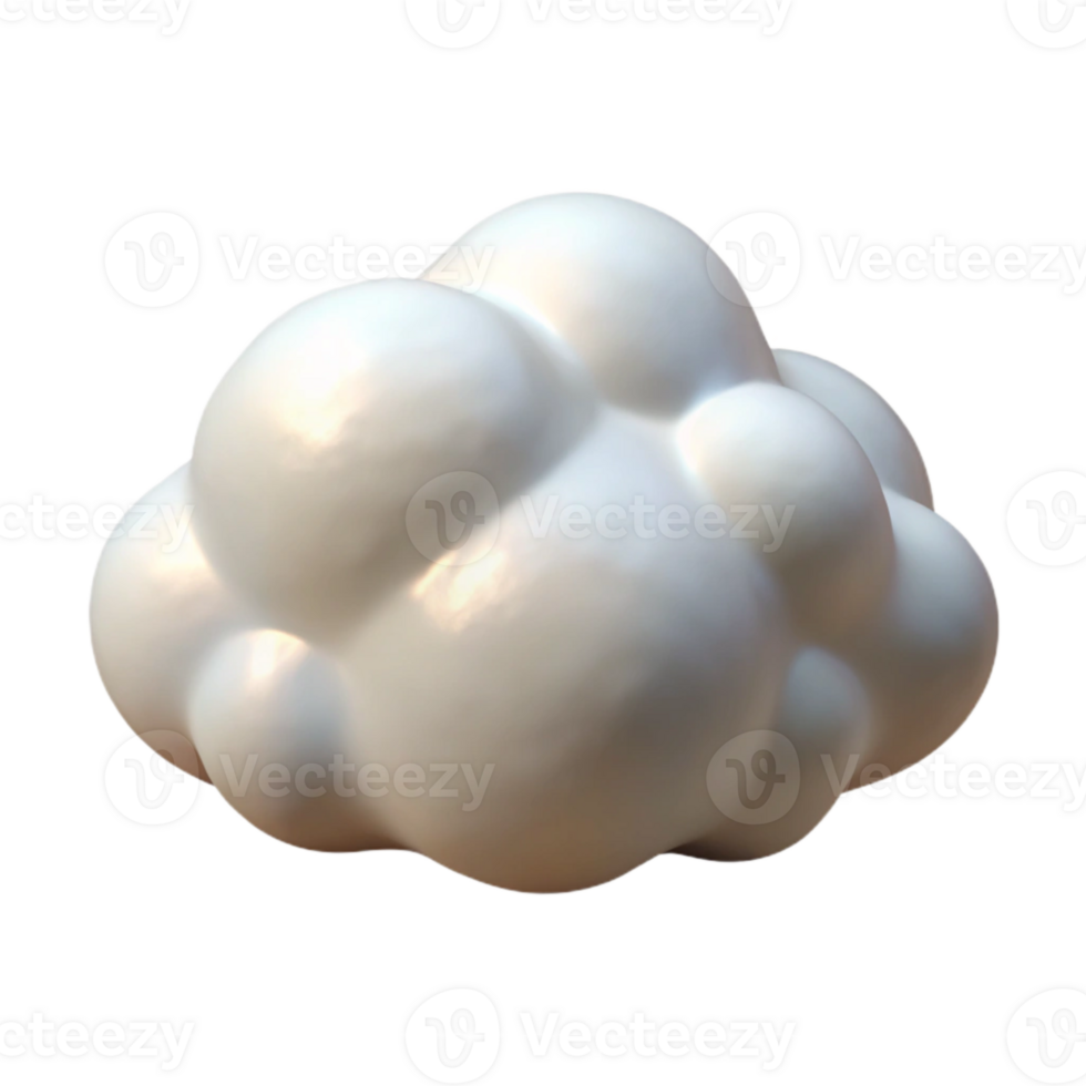 elegant artistic Soft White Cloud Isolated with Bright Sunlight png