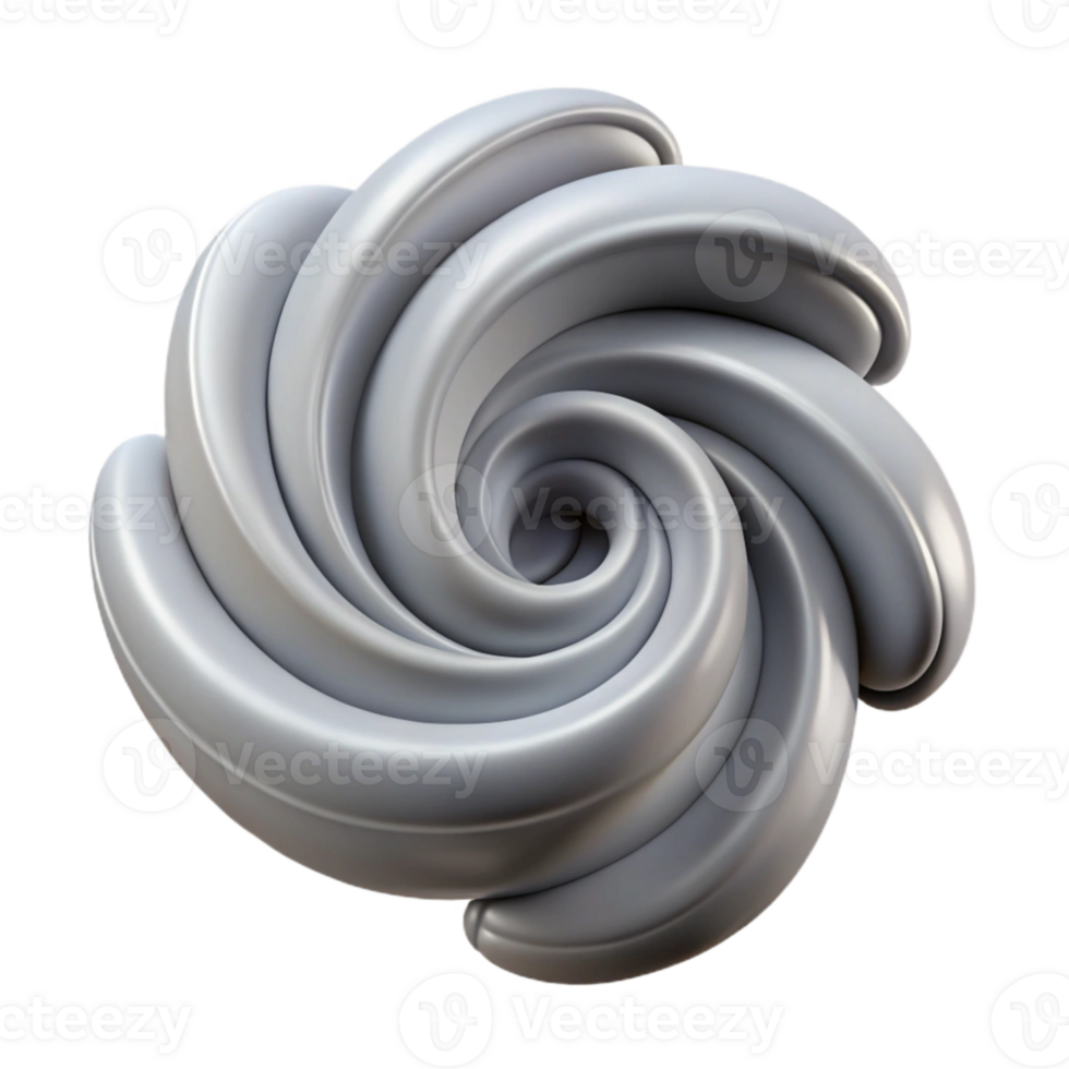 impressive abstract Soft Wind Swirl Shape Gray Isolated Element Cutout authentic png