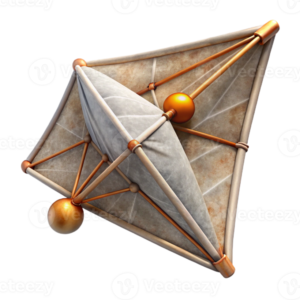 wonderful abstract Solar Sail in Motion Isolated Transparent Background authentic png