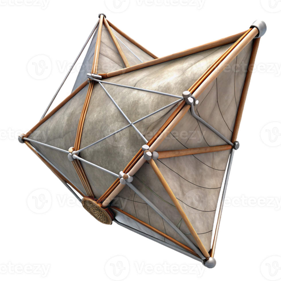 serene minimalist Solar Sail with Fine Wires and Structure Isolated original png