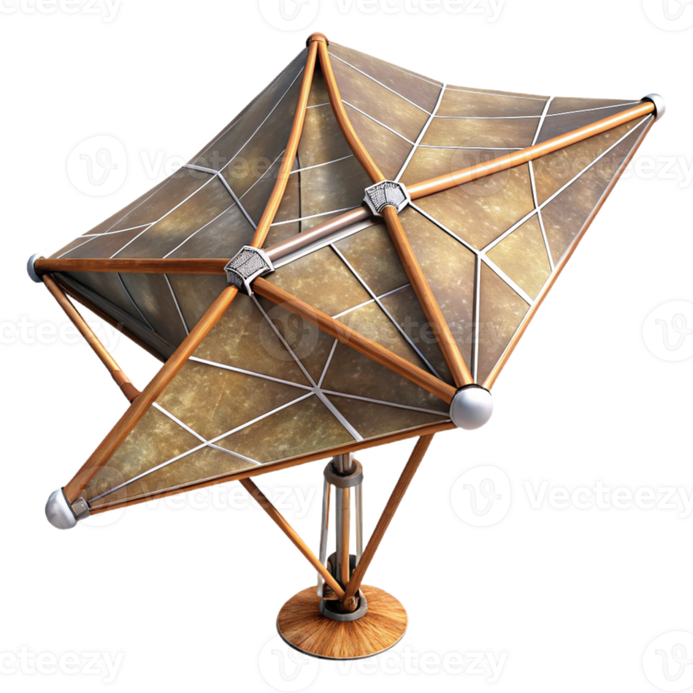 stunning rustic Solar Sail with Visible Support Structure Cutout premium png