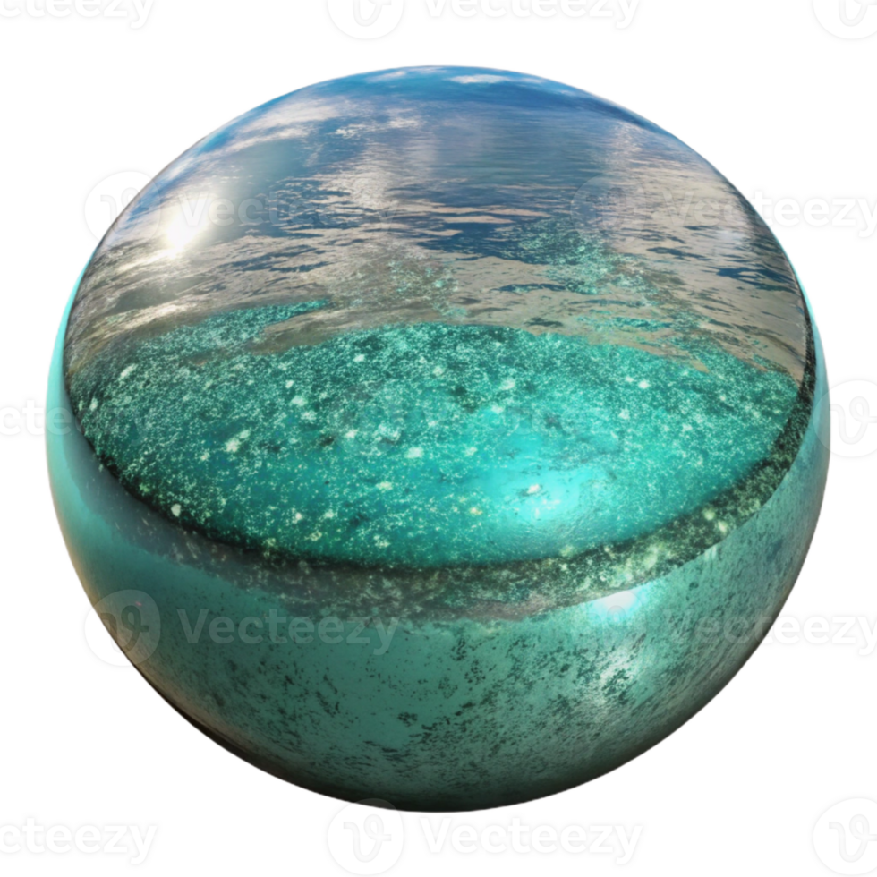 serene creative Sparkling Lagoon Reflection Transparent Background high quality png