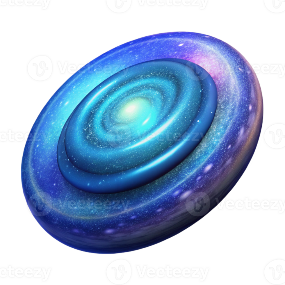 extraordinary artistic Spinning Galaxy Isolated with Blue Nebula genuine png