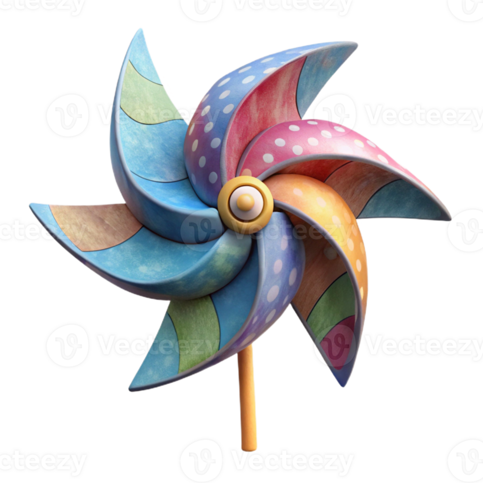 serene abstract Spinning Pinwheel Cutout Colorful Pattern Isolated authentic png