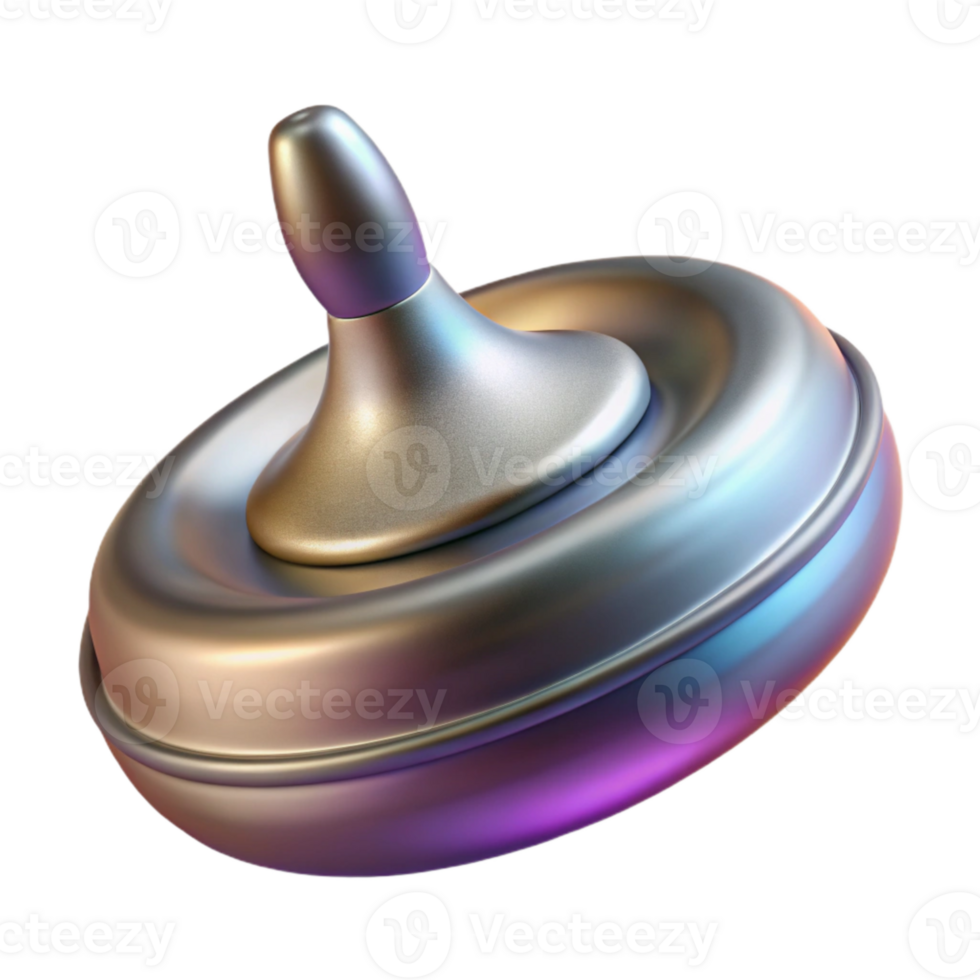 dramatic classic Spinning Top with Metallic Finish Transparent genuine png