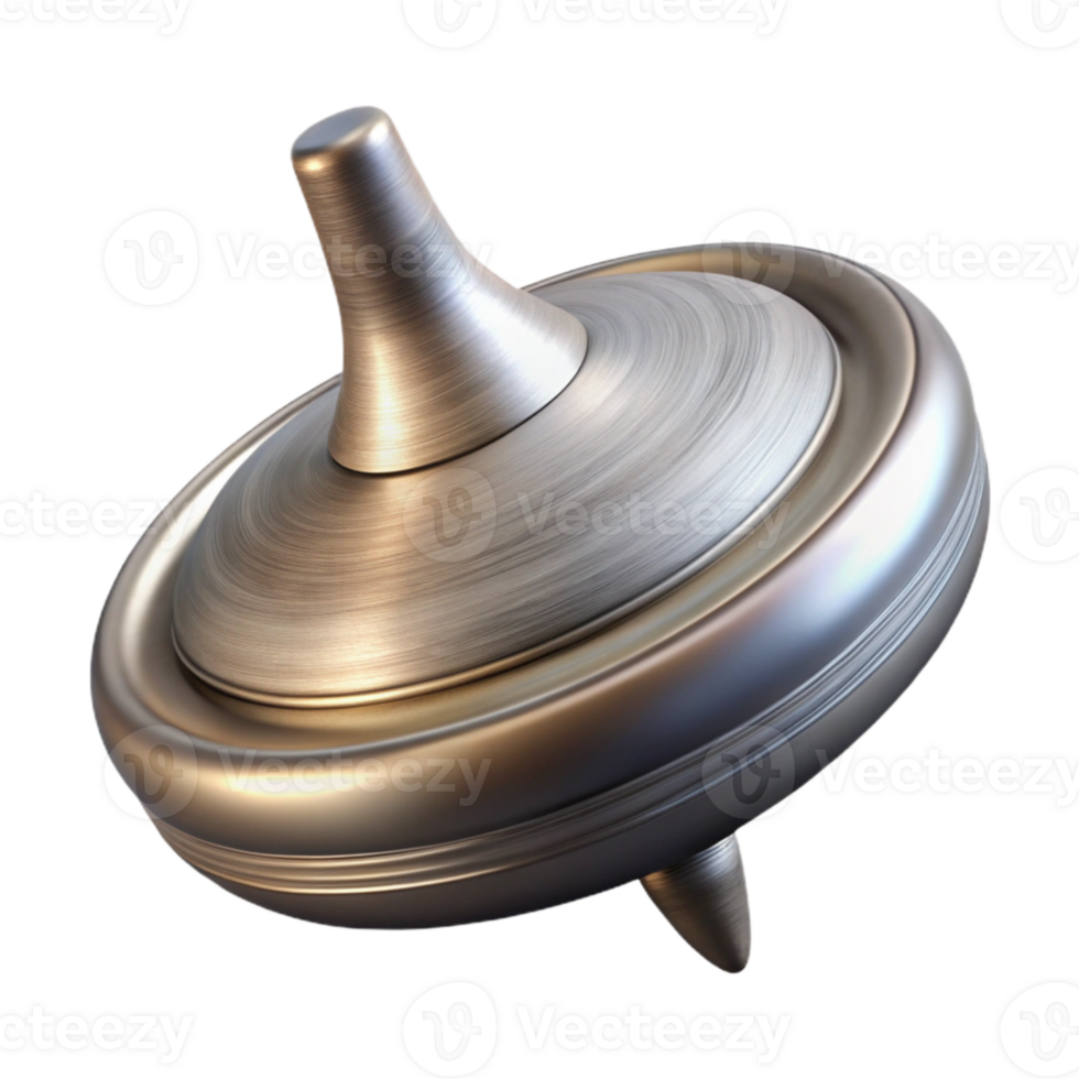 extraordinary contemporary Spinning Top with Metallic Finish Transparent high quality png