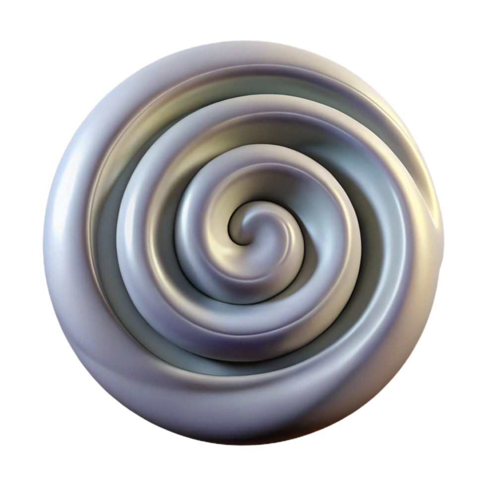 extraordinary contemporary Spiral Flux Swirls with Shadow Detail Isolated professional png
