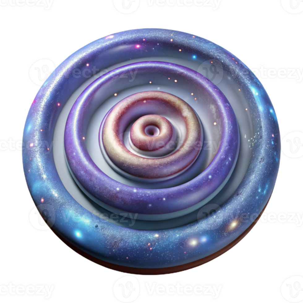 wonderful rustic Spiral Cartwheel Galaxy Isolated with Star Clusters premium png