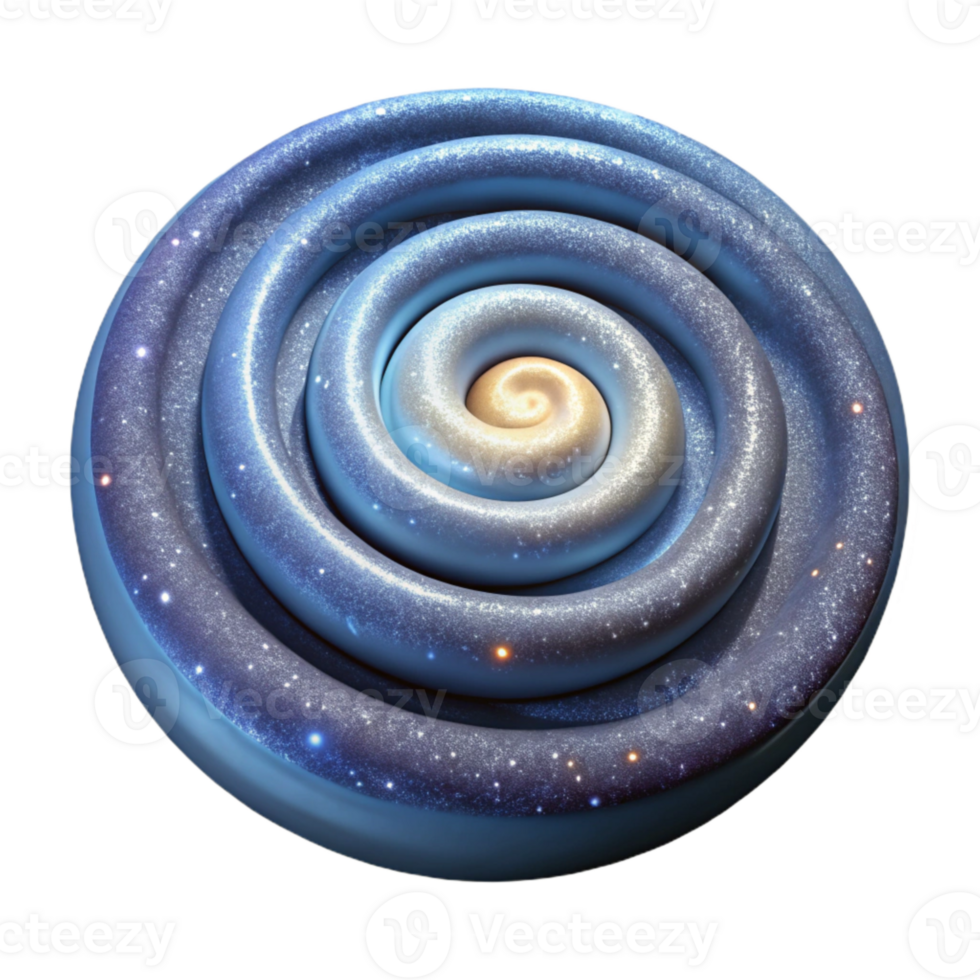 vibrant rustic Spiral Cartwheel Galaxy Isolated with Star Clusters high resolution png