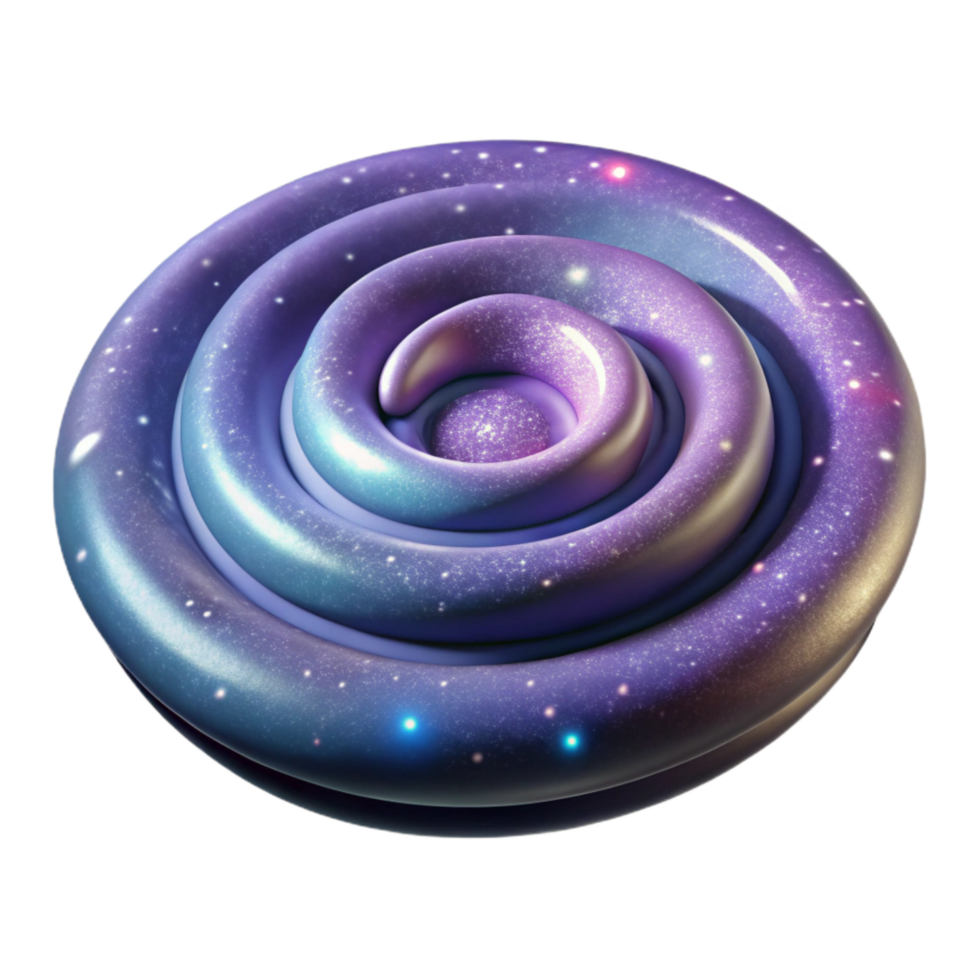 stunning minimalist Spiral Galaxy Cutout on Transparent Background with Stars original png