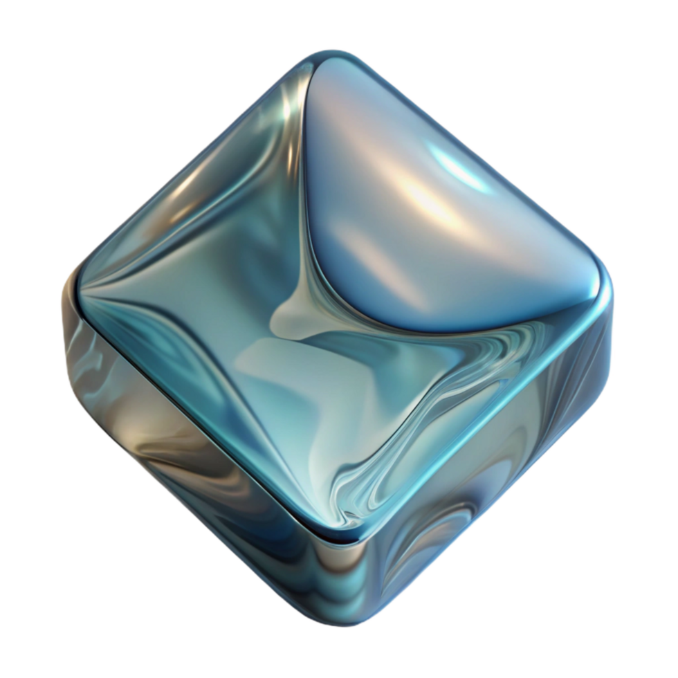 elegant minimalist Square Glass Distortion Reflection Cutout high resolution png