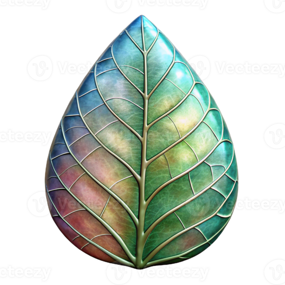 beautiful modern Stained Glass Leaf Pattern Isolated Background high resolution png