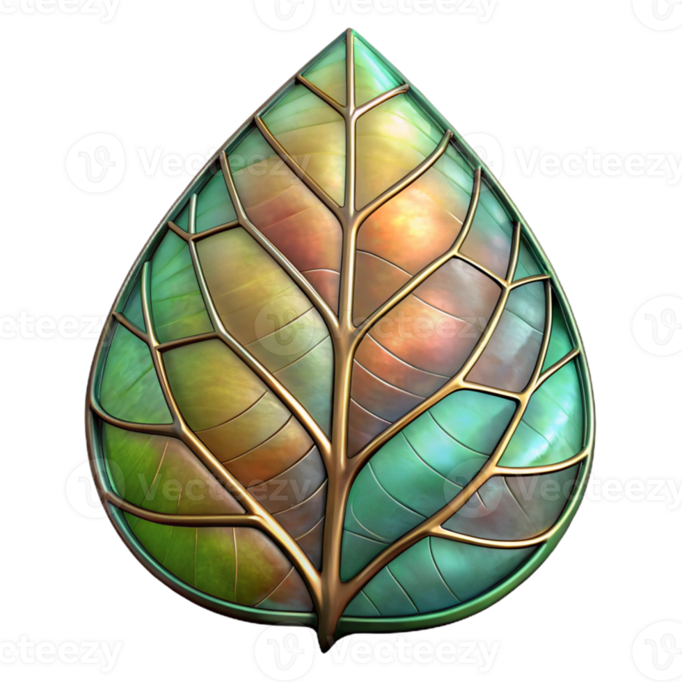 extraordinary classic Stained Glass Leaf Pattern Isolated Background original png