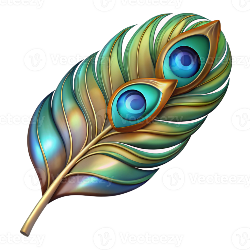 elegant vintage Stained Glass Peacock Feather Transparent Cutout high resolution png