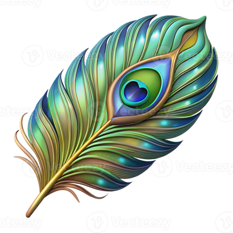 serene abstract Stained Glass Peacock Feather Transparent Cutout original png