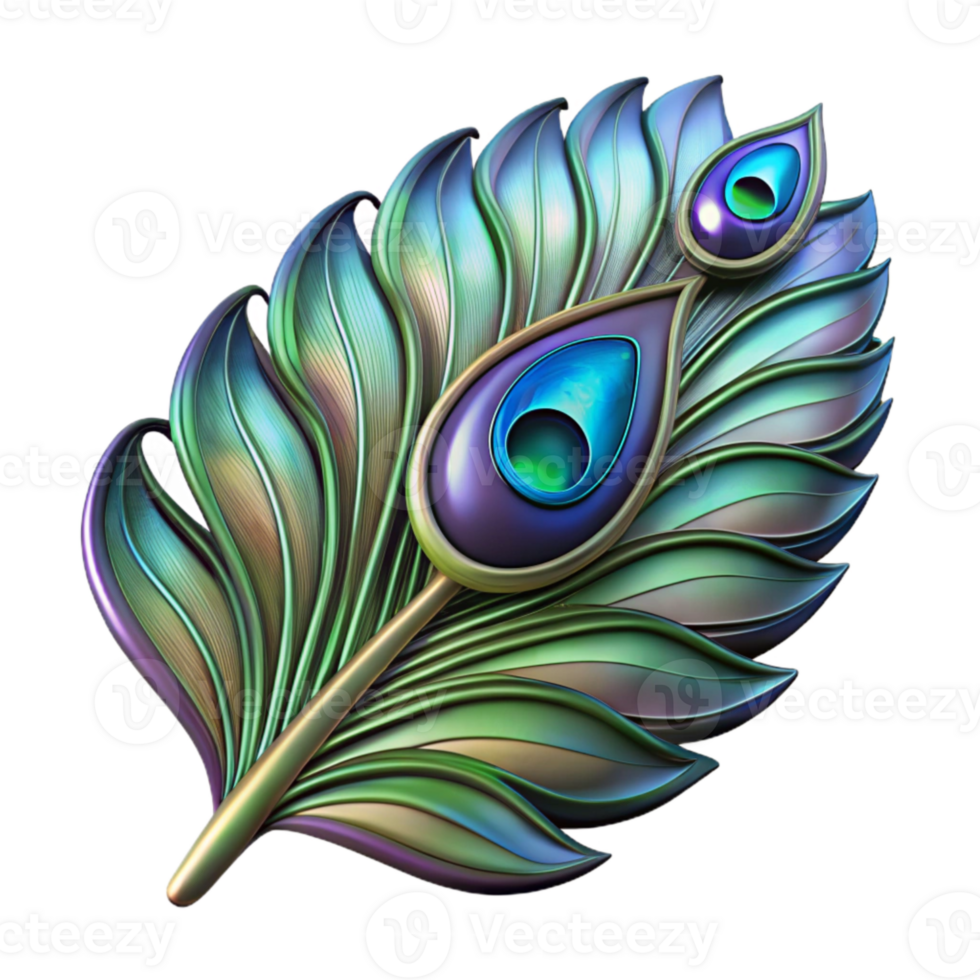 magnificent minimalist Stained Glass Peacock Feather Transparent Cutout exclusive png