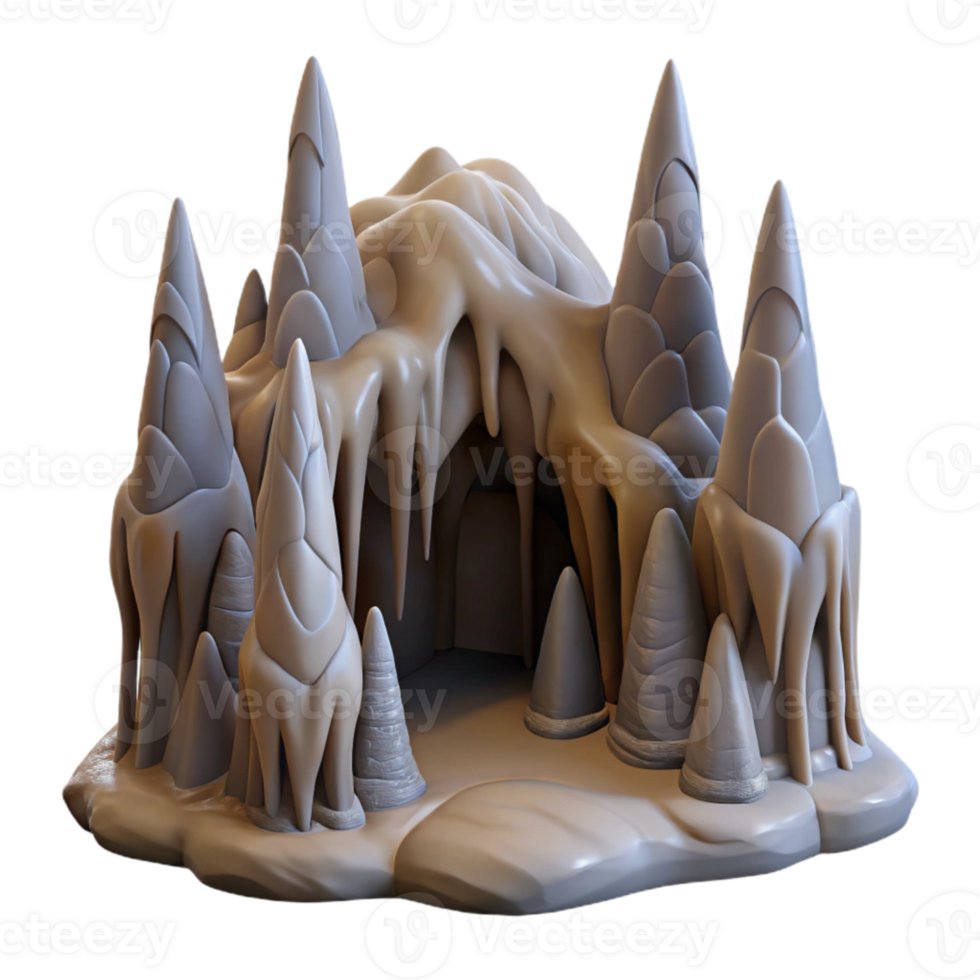 vibrant rustic Stalactite and Stalagmite Cutout with Detailed Shadows exclusive png