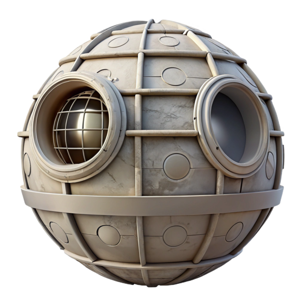 dramatic minimalist Star Architect Isolated Building a Dyson Sphere Cutout exclusive png