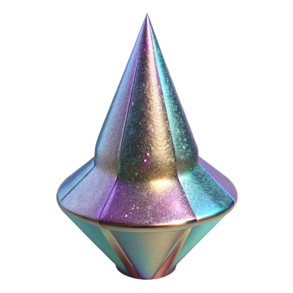 dramatic abstract Stardust Spire Transparent Background with Iridescent Sheen high resolution png