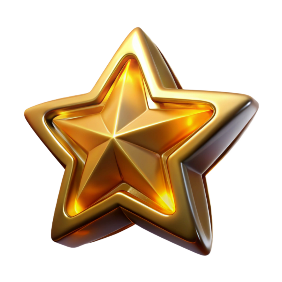 extraordinary modern Star Forge Transparent Background Golden Energy Effect premium png