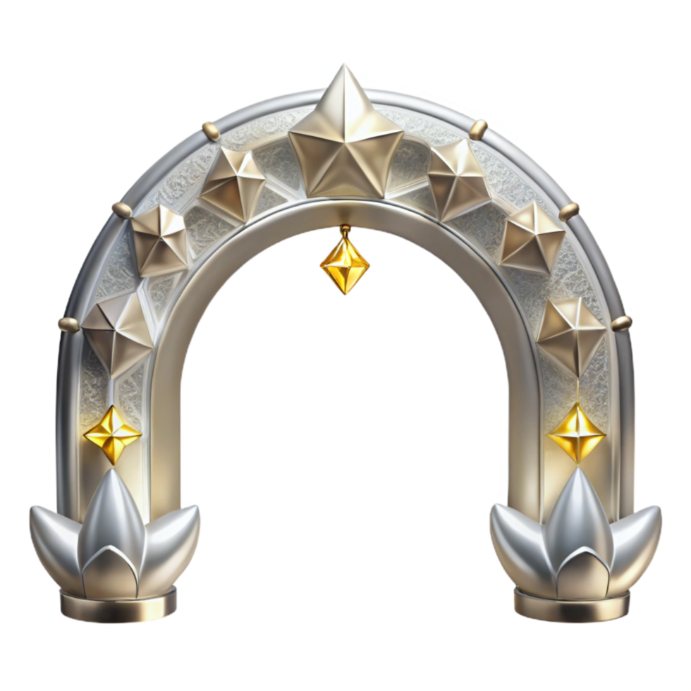 beautiful modern Starlight Arch Transparent Elegant Silver Design detailed png