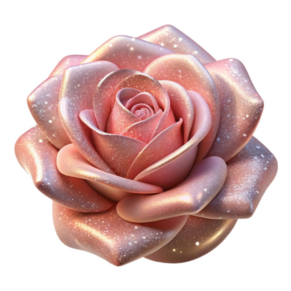 magnificent traditional Starlight Rose Cutout Transparent Background with Sparkling Effect high resolution png