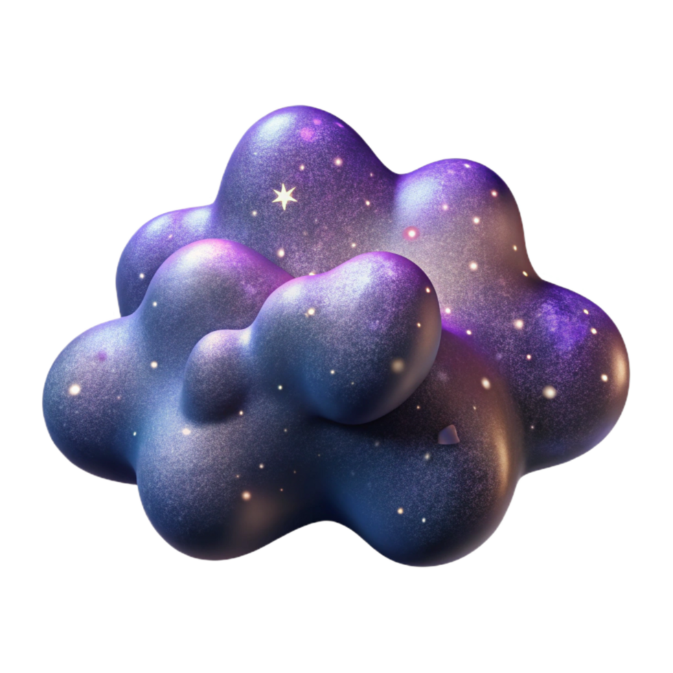 extraordinary contemporary Starry Expanse Cutout with Vibrant Purple Nebula professional png