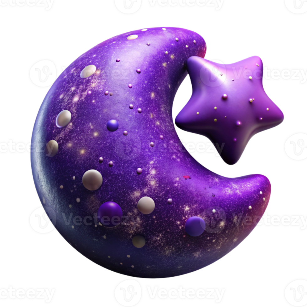 vibrant minimalist Starry Expanse with Purple Nebula Cutout genuine png