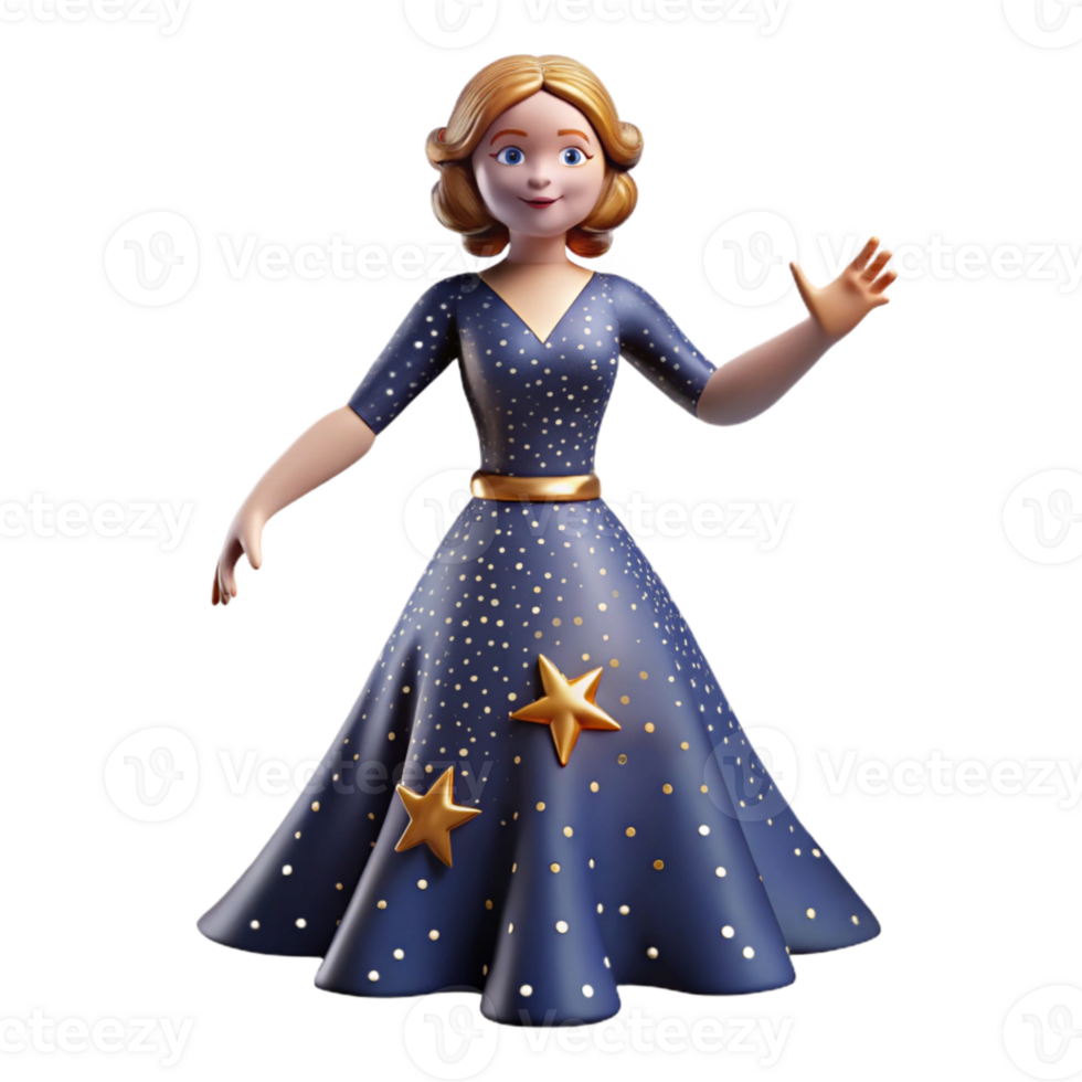 stunning vintage Starry Songstress Cutout with Elegant Silhouette original png