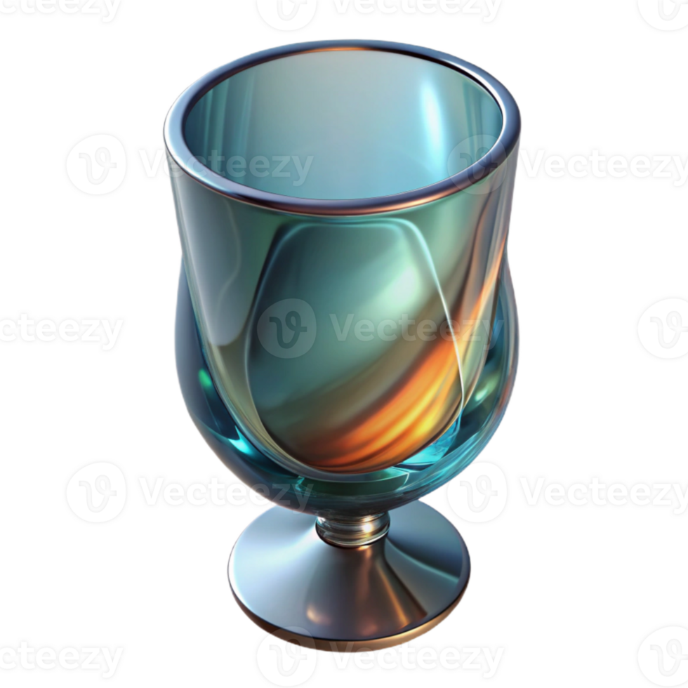 vibrant creative Still Life Glass Distortion Reflection Transparent Background professional png